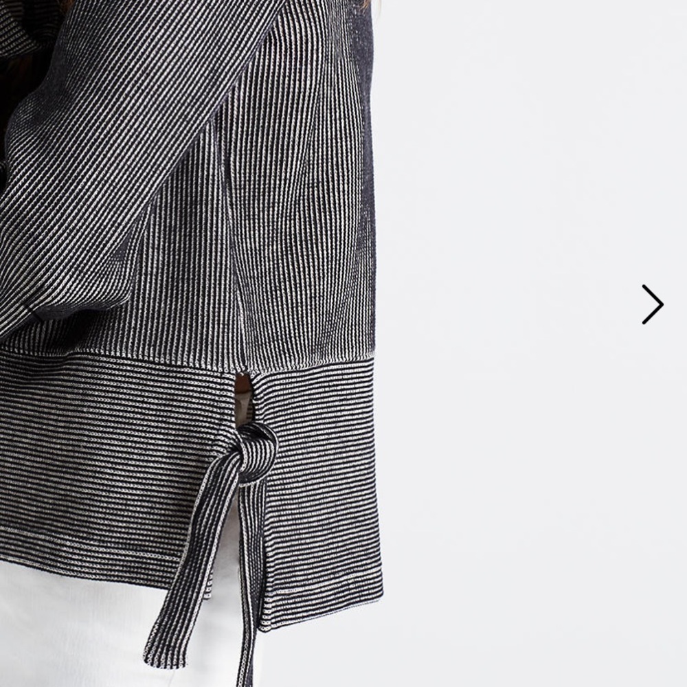 NWT Madewell French Rib Side-Tie Pullover - Picture 4 of 13